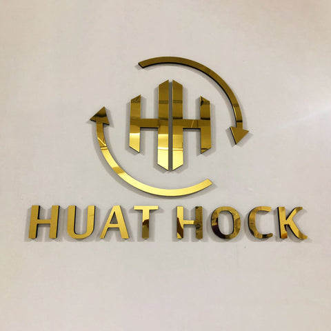 Acrylic Gold Sign for office wall